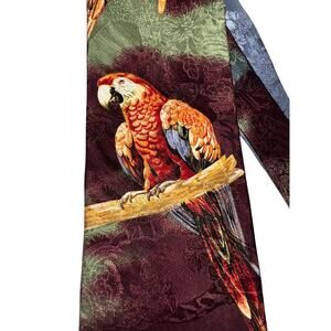 Wembley Endangered Species King Of Color Scarlet Macaw Aves Parrot Silk USA Tie